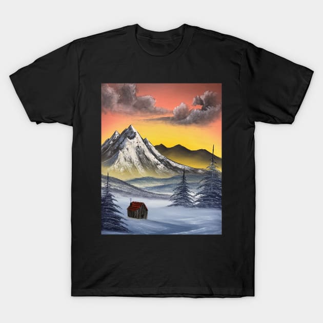 Warm Winter Mountain T-Shirt by J&S mason